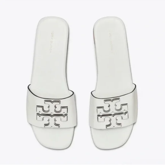 Tory Burch Ines Leather Slide Ivory s9 - Picture 7 of 8